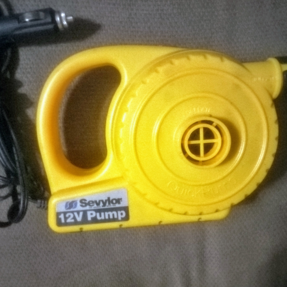 Sevylor Yellow 12V Air Pump! Good Condition